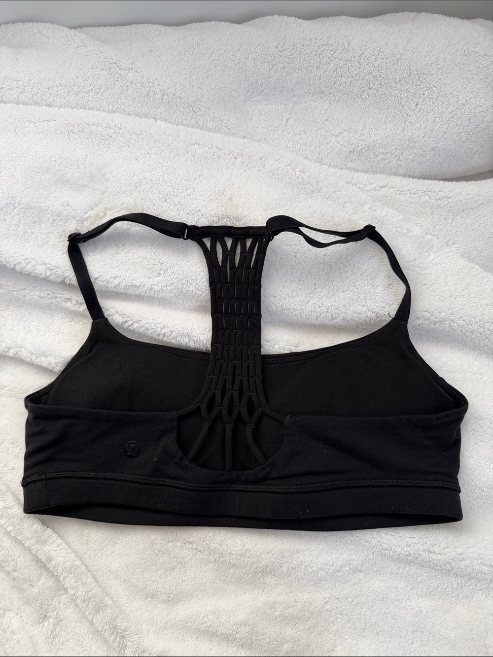 Lululemon True Self Bra II Black Macrame Racerback Size 6 - Picture 3 of 9